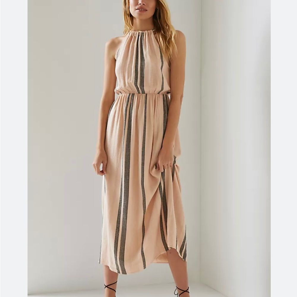 New Clith & Stone Hermia Halter maxi dress size L - Picture 2 of 9
